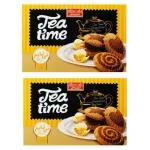 بیسکویت کره ای دو رنگ تی تایم شیرین عسل 300 گرم بسته 2 عددی