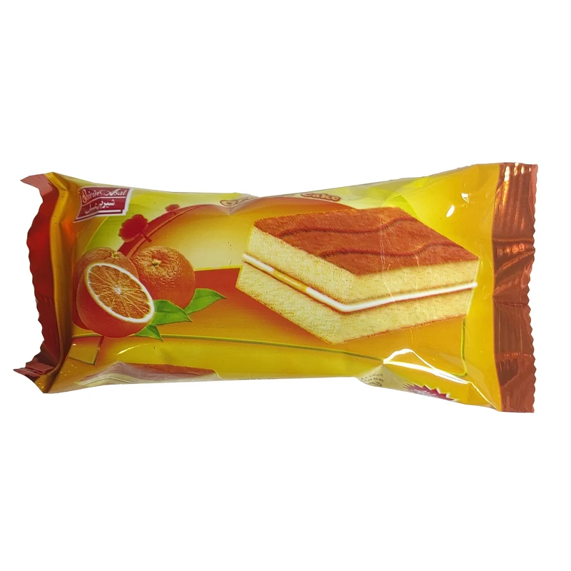 کیک دو لایه با کرم پرتقالی آلبینا شیرین عسل - 30 گرم بسته 36 عددی