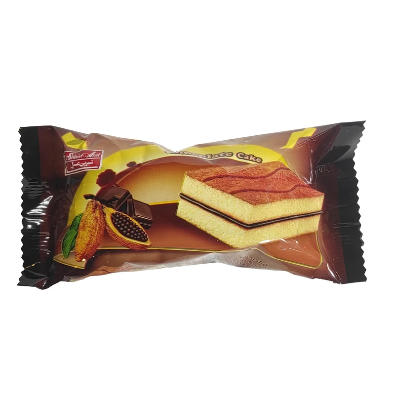 کیک دو لایه با کرم کاکائویی آلبینا شیرین عسل - 30 گرم بسته 36 عددی