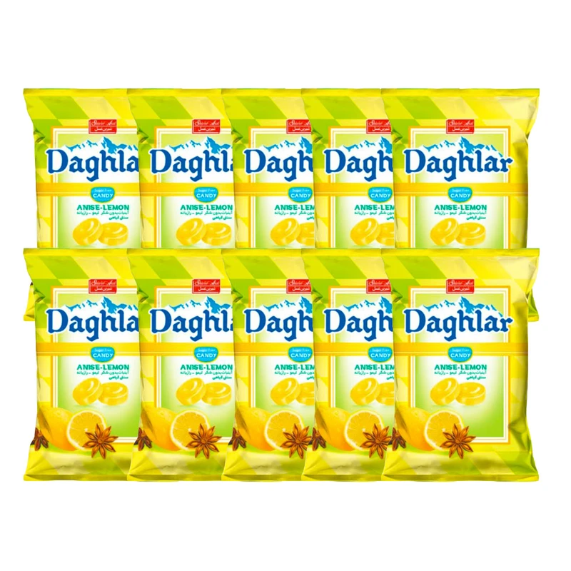 آبنبات بدون قند لیمو رازیانه شیرین عسل - 50 گرم بسته 10 عددی