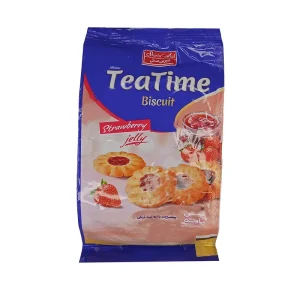 بیسکویت تی تایم با ژله توت فرنگی شیرین عسل - 200 گرم