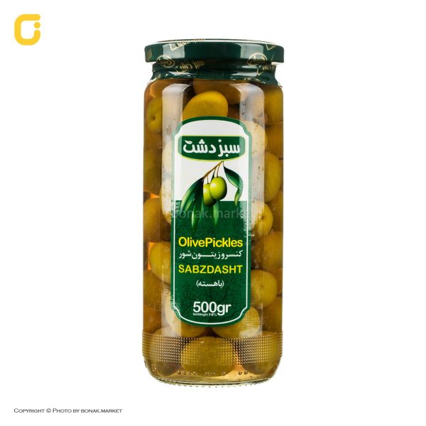 زیتون 500 گرم ویژه هسته دار سبزدشت